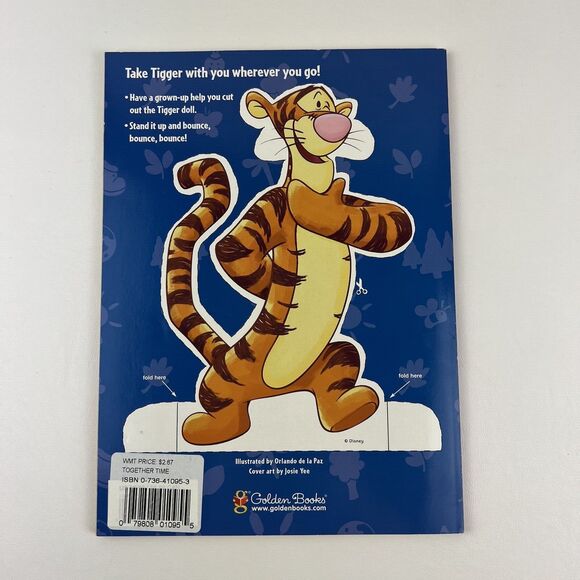 DISNEY Winnie the Pooh Bear Coloring Book Together Time VTG y2k Golden 2001 - Picture 3 of 7